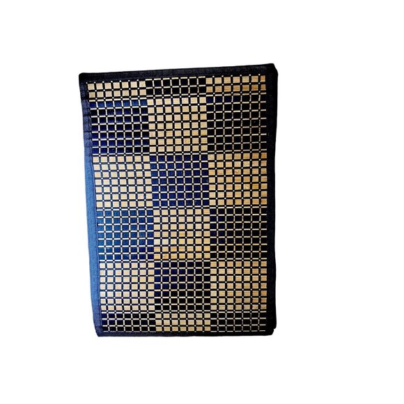 Handcrafted Bamboo & Black Woven Pattern Placemats Set/6 Dining Table - Picture 3 of 7